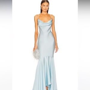 Revolve x Michael Costello light blue gown